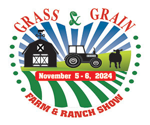 grass and grain farm and ranch show logo